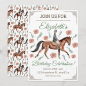 Equestrian Birthday Invitation 招待状 (正面/裏面)