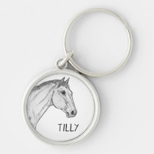 Equestrian Bridle Nameタグキーチェーン キーホルダー