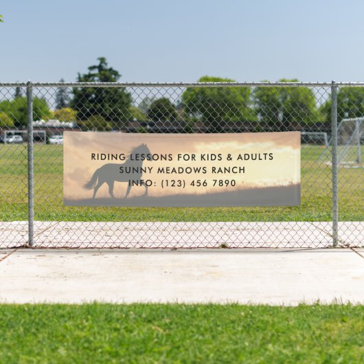 Equestrian Business Horse Riding Lesson Instructor 横断幕 (インサイチュ)