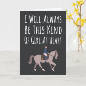 Equestrian Cards For Girl Horse Lover Her Daughter カード (黄色い花)