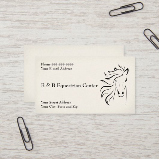 Equestrian Center Business Card 名刺 (正面/裏面インサイチュ)