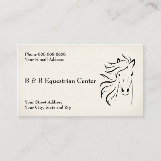 Equestrian Center Business Card 名刺 (正面)