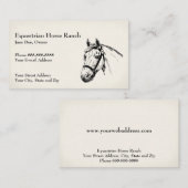 Equestrian Center Riding Stables Business Card 名刺 (正面/裏面)
