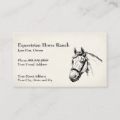 Equestrian Center Riding Stables Business Card 名刺 (正面)