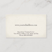 Equestrian Center Riding Stables Business Card 名刺 (裏面)