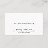 Equestrian Center Riding Stables Business Card 名刺 (裏面)