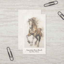Equestrian Center Riding Stables Business Card 名刺