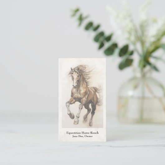 Equestrian Center Riding Stables Business Card 名刺 (スタンド正面)