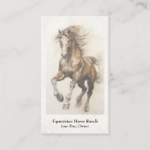 Equestrian Center Riding Stables Business Card 名刺 (正面)