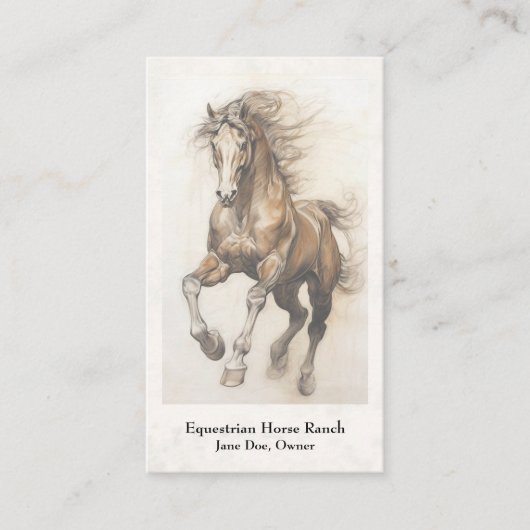 Equestrian Center Riding Stables Business Card 名刺 (正面)