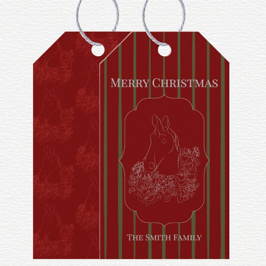 Equestrian Christmas Card ギフトタグ