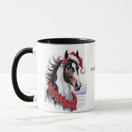 Equestrian Christmas Coffee Mug マグカップ (左)