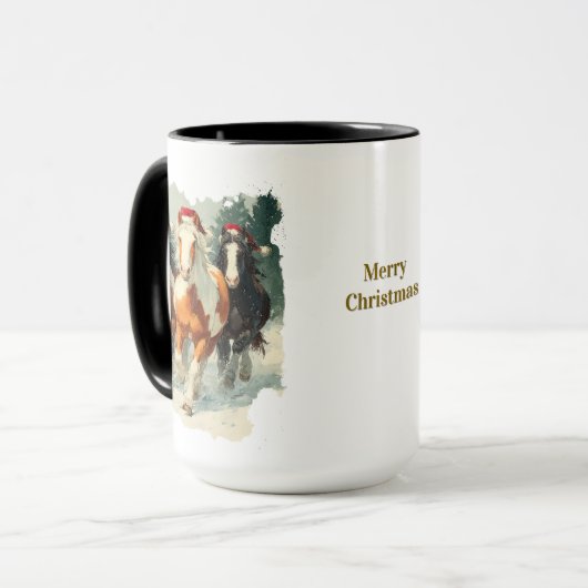 Equestrian Christmas  Coffee Mug マグカップ (正面左)