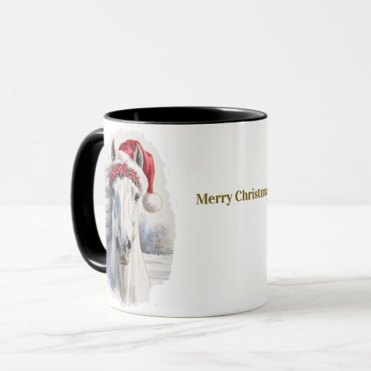 Equestrian Christmas Coffee Mug マグカップ (正面左)