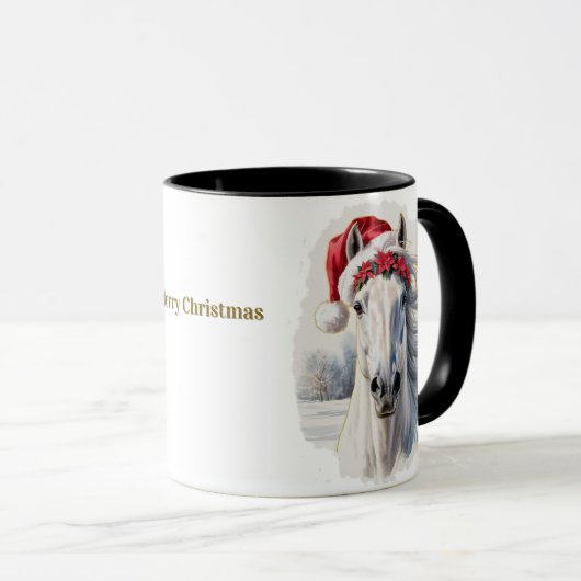 Equestrian Christmas Coffee Mug マグカップ (正面右)