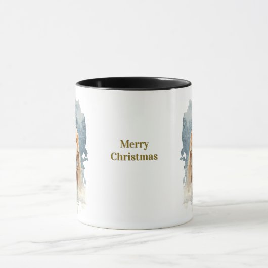 Equestrian Christmas Coffee Mug マグカップ (中央)