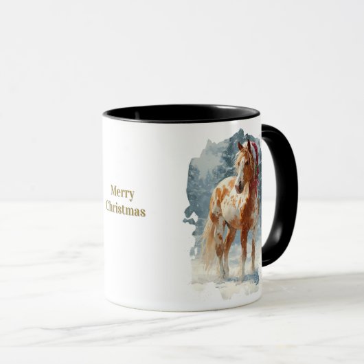 Equestrian Christmas Coffee Mug マグカップ (正面右)