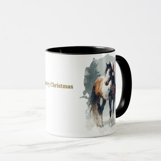 Equestrian Christmas Coffee Mug マグカップ (正面右)