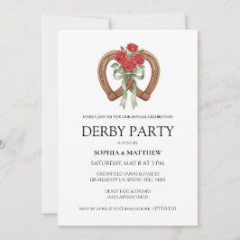 Equestrian Derby Party Modern Race Horse Invite 招待状