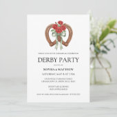 Equestrian Derby Party Modern Race Horse Invite 招待状 (スタンド正面)
