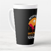 Equestrian Gift | Never Give Up Until Reach カフェラテマグ (左アングル)