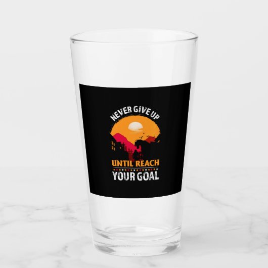 Equestrian Gift | Never Give Up Until Reach タンブラーグラス (正面)