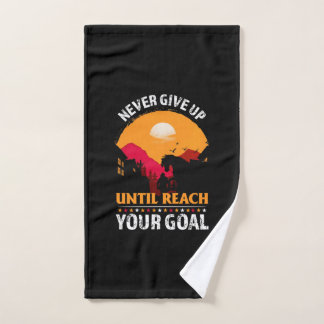 Equestrian Gift | Never Give Up Until Reach ハンドタオル