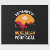 Equestrian Gift | Never Give Up Until Reach ラッピングペーパー (フラット)