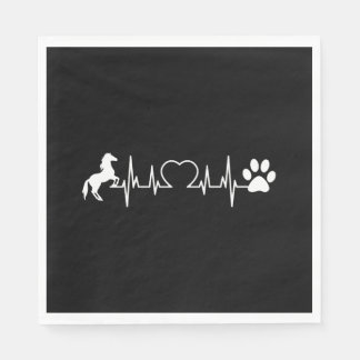Equestrian Gifts For Girls Horse Cat And Dog Paw H スタンダードランチョンナプキン