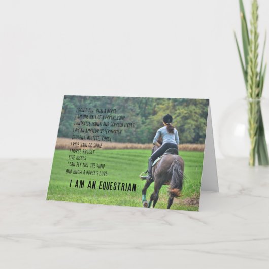 EQUESTRIAN Greeting Card サンキューカード (正面)