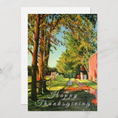 Equestrian Horse Barn Bright Reds Greens Yellows シーズンカード (正面/裏面)