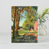 Equestrian Horse Barn Bright Reds Greens Yellows シーズンカード (スタンド正面)