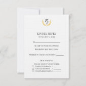 Equestrian Horse Crest Wedding RSVP Card (正面)