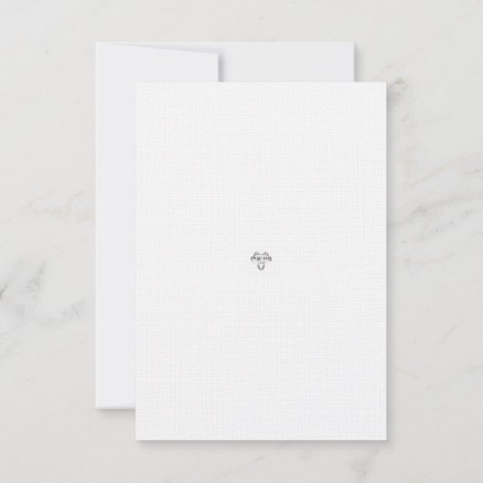 Equestrian Horse Crest Wedding RSVP Card (裏面)