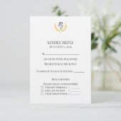 Equestrian Horse Crest Wedding RSVP Card (スタンド正面)