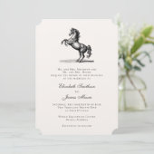 Equestrian Horse Elegant Formal Classic Wedding 招待状 (スタンド正面)