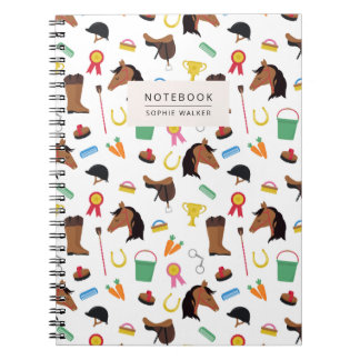 Equestrian Horse Pattern Notebook ノートブック