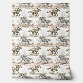 Equestrian horse racing room decor 壁紙