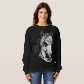 Equestrian Horseback Horse Riding スウェットシャツ (正面フル)