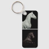 Equestrian Horses 2 Photo Collage Custom Text キーホルダー (正面)