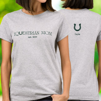 Equestrian Mom Estラインタイポグラフィ Tシャツ