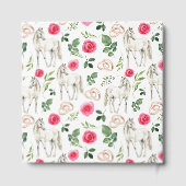 Equestrian Pink Floral Wedding Guest Book ゲストブック (裏面)