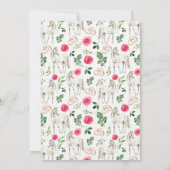 Equestrian Pink Floral Wedding Invitation  招待状 (裏面)