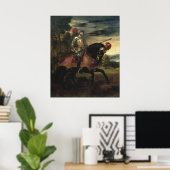 Equestrian Portrait of Charles V ポスター (ホームオフィス)