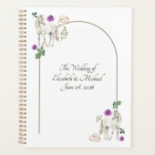 Equestrian Purple Floral Rustic Wedding プランナー手帳 (正面)