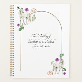 Equestrian Purple Floral Wedding Planner プランナー手帳