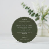 Equestrian Race Horses Dark Green Elegant Wedding メニュー (スタンド正面)