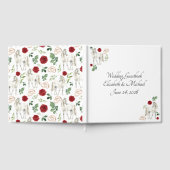 Equestrian Red Floral Rustic Wedding ゲストブック (全面)