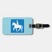 Equestrian Route Symbol Horse Riding Sign ラゲッジタグ (正面横)