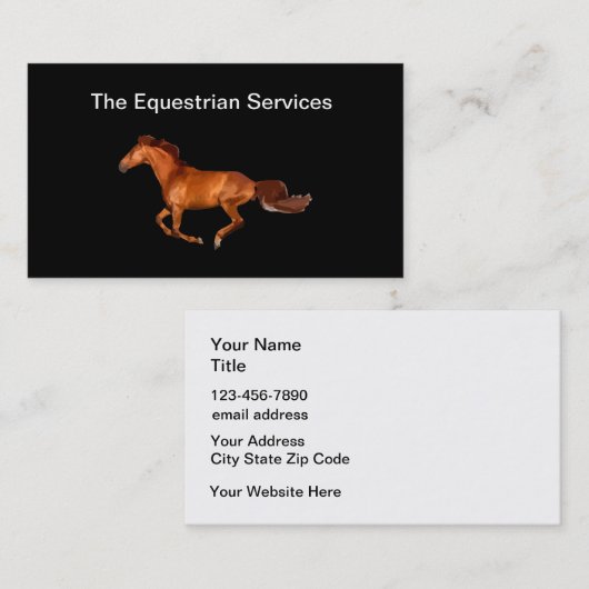 Equestrian Services Hose名刺 名刺 (正面/裏面)